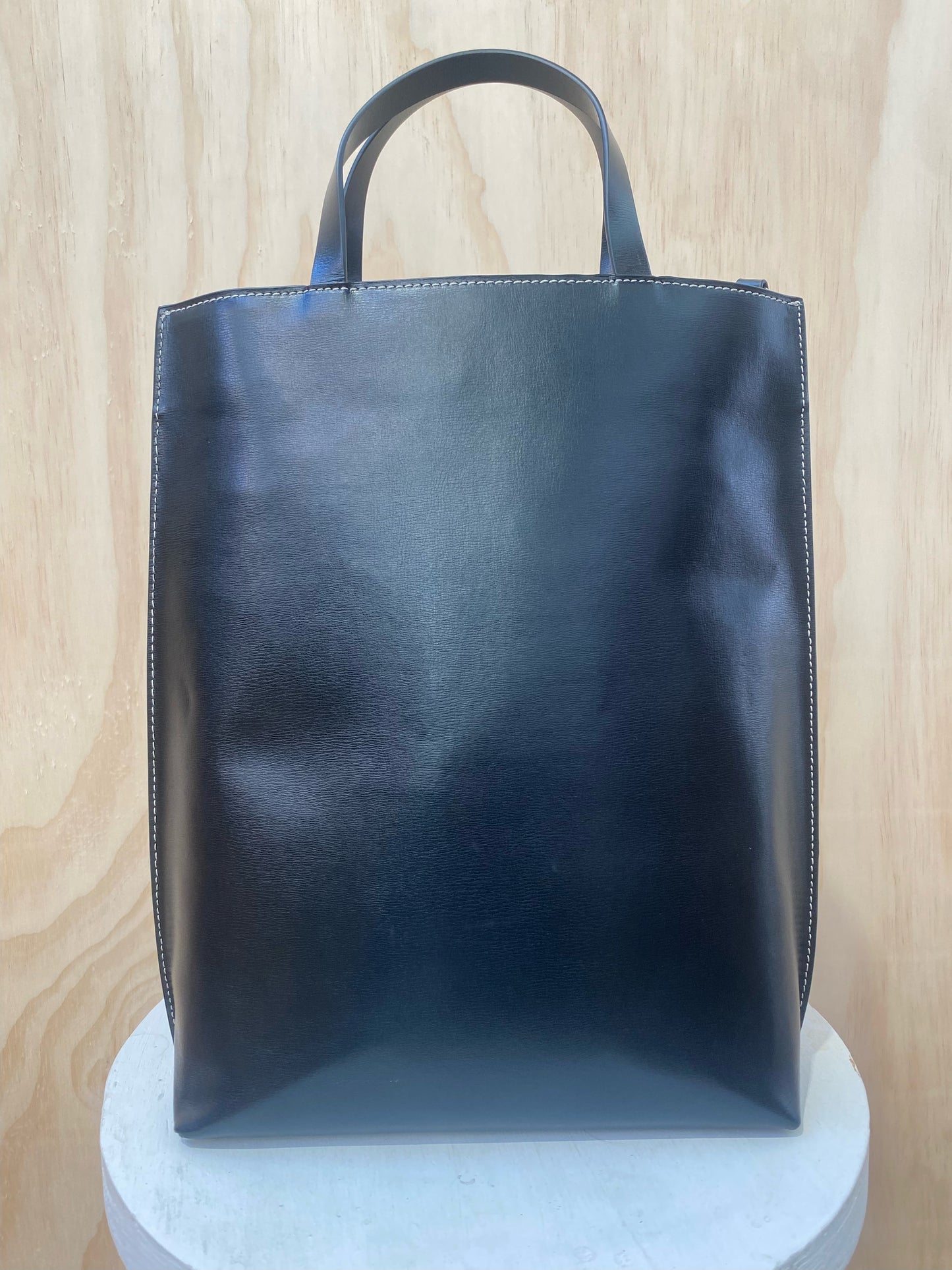 GANNI BLACK MEDIUM BANNER TOTE BAG