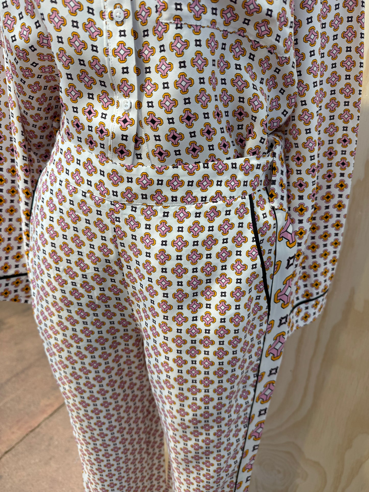 MAJE GEO PRINT RELAXED PANT - SIZE 38