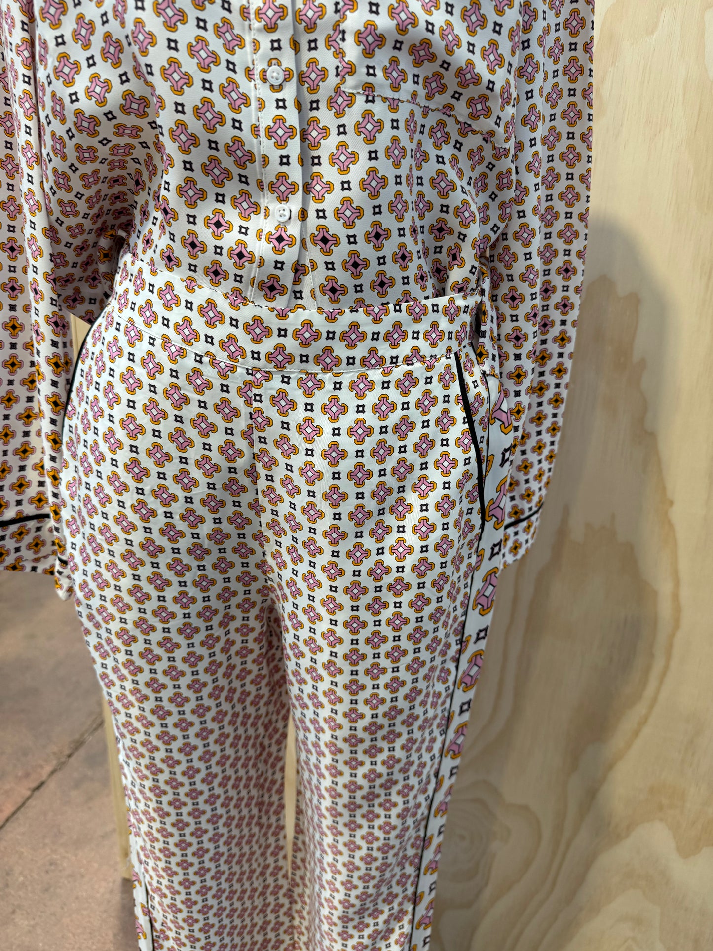 MAJE GEO PRINT RELAXED PANT - SIZE 38