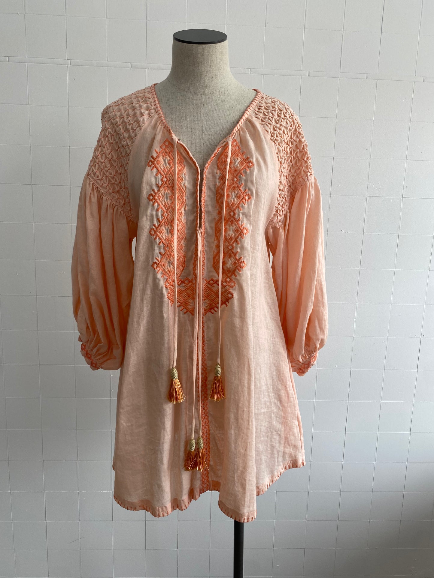 INNIKA PEACH SMOCK - SIZE OS