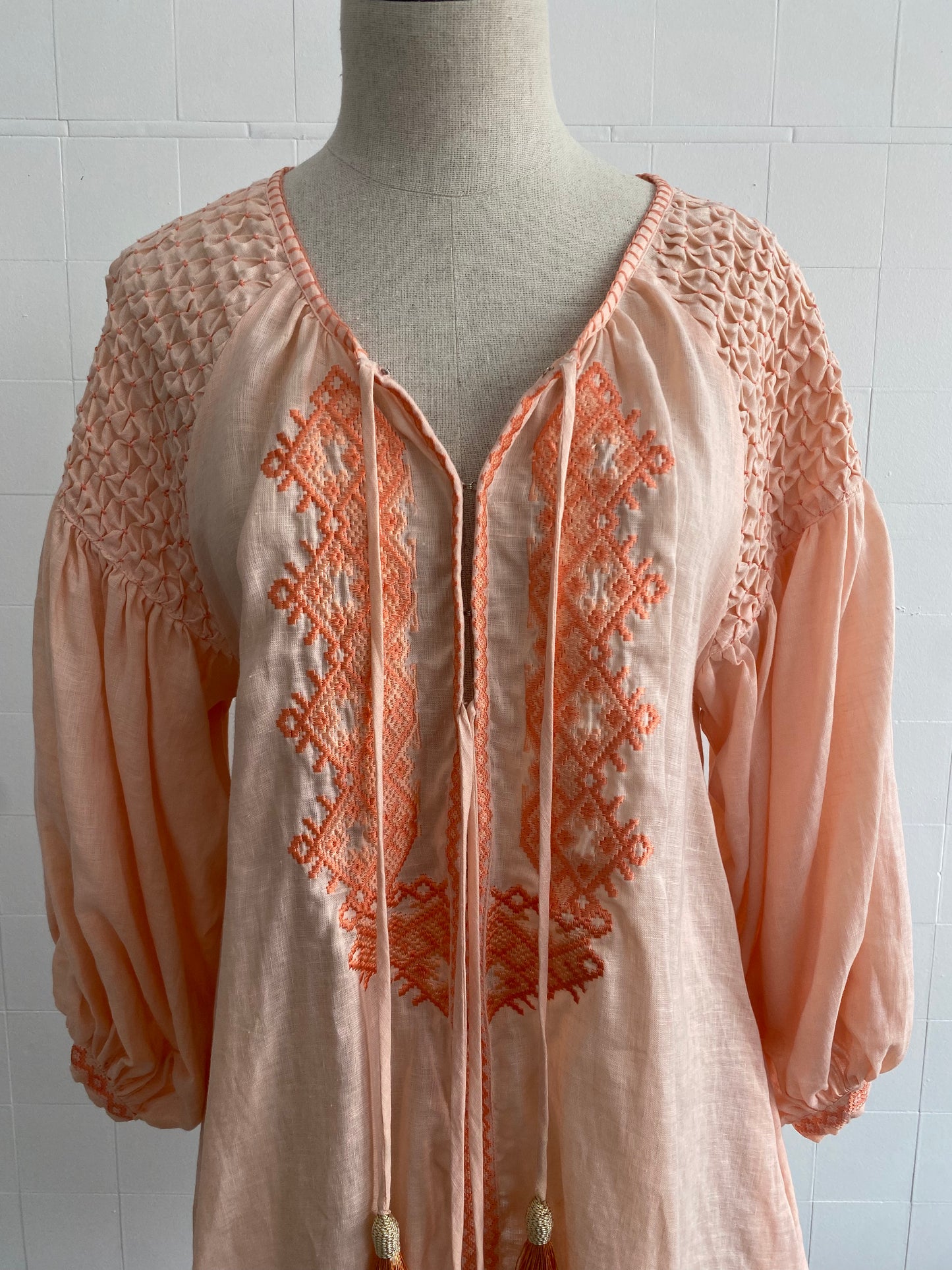 INNIKA PEACH SMOCK - SIZE OS