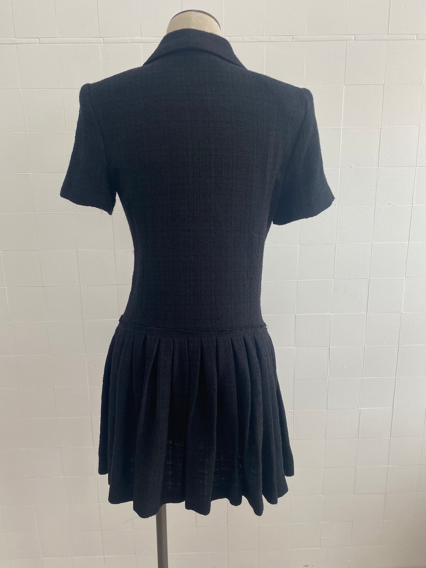 SANDRO TWEED MINI DRESS - SIZE 38 (10)