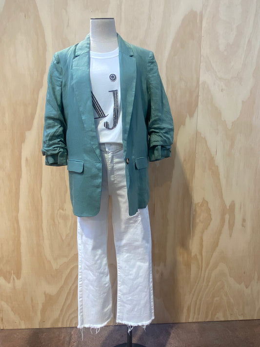 ZOE KRATZMANN PREVAIL BLAZER IN SAGE - SIZE 1