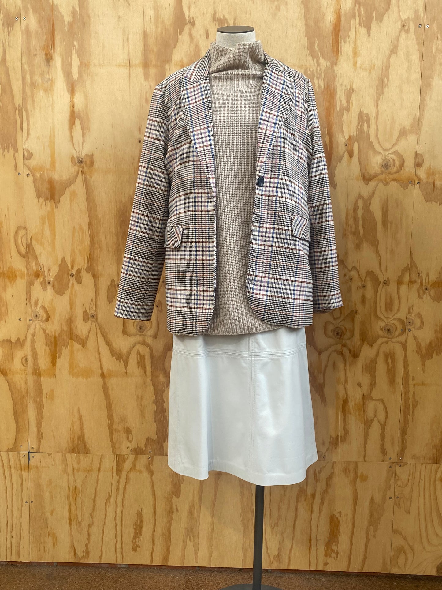 ZOE KRATZMANN INDEX CHECK BLAZER - SIZE 1