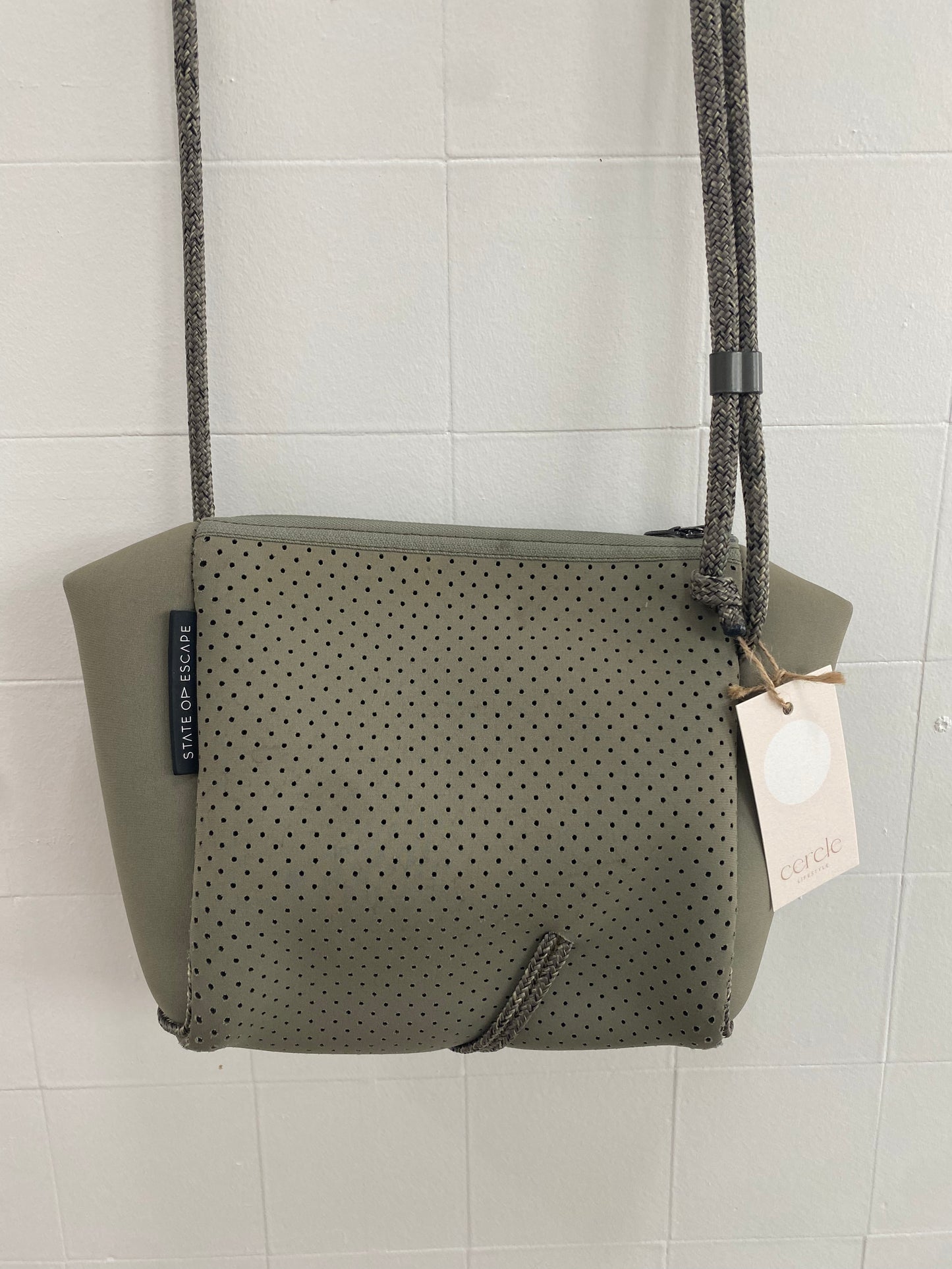 STATE OF ESCAPE SAGE GREEN FESTIVAL CROSSBODY BAG