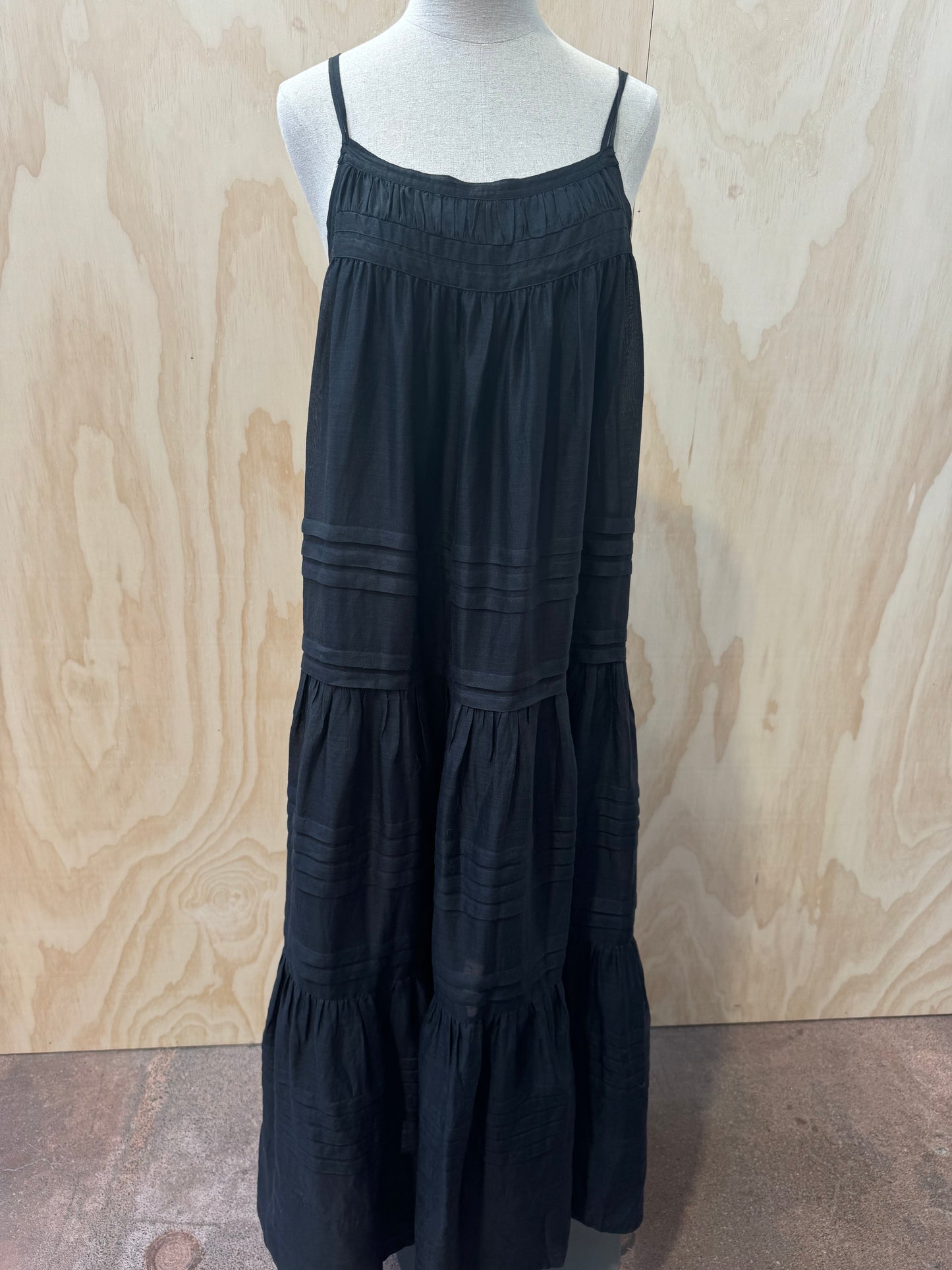 LEE MATHEWS GIGI CAMI BLACK DRESS - SIZE 3