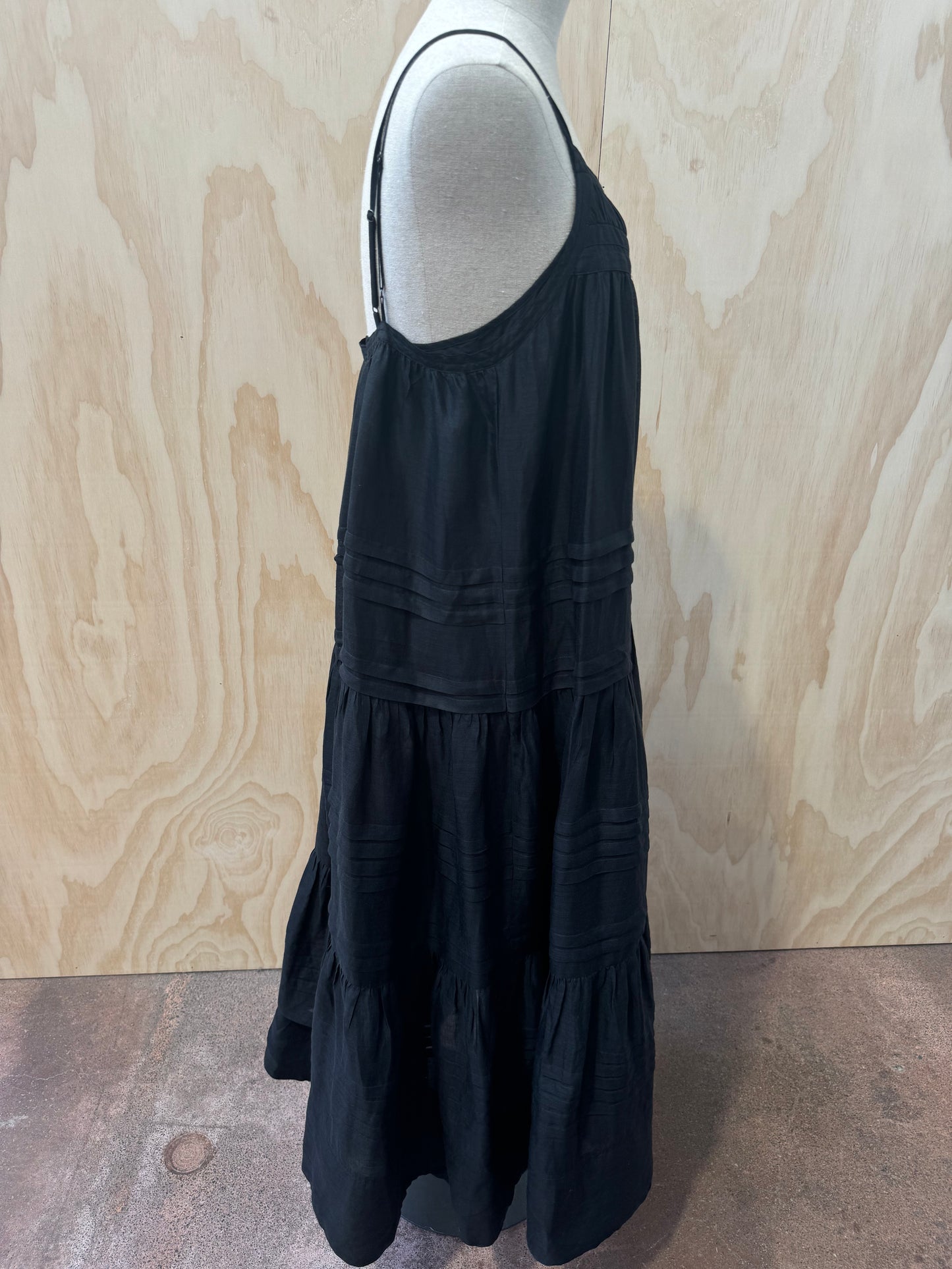 LEE MATHEWS GIGI CAMI BLACK DRESS - SIZE 3