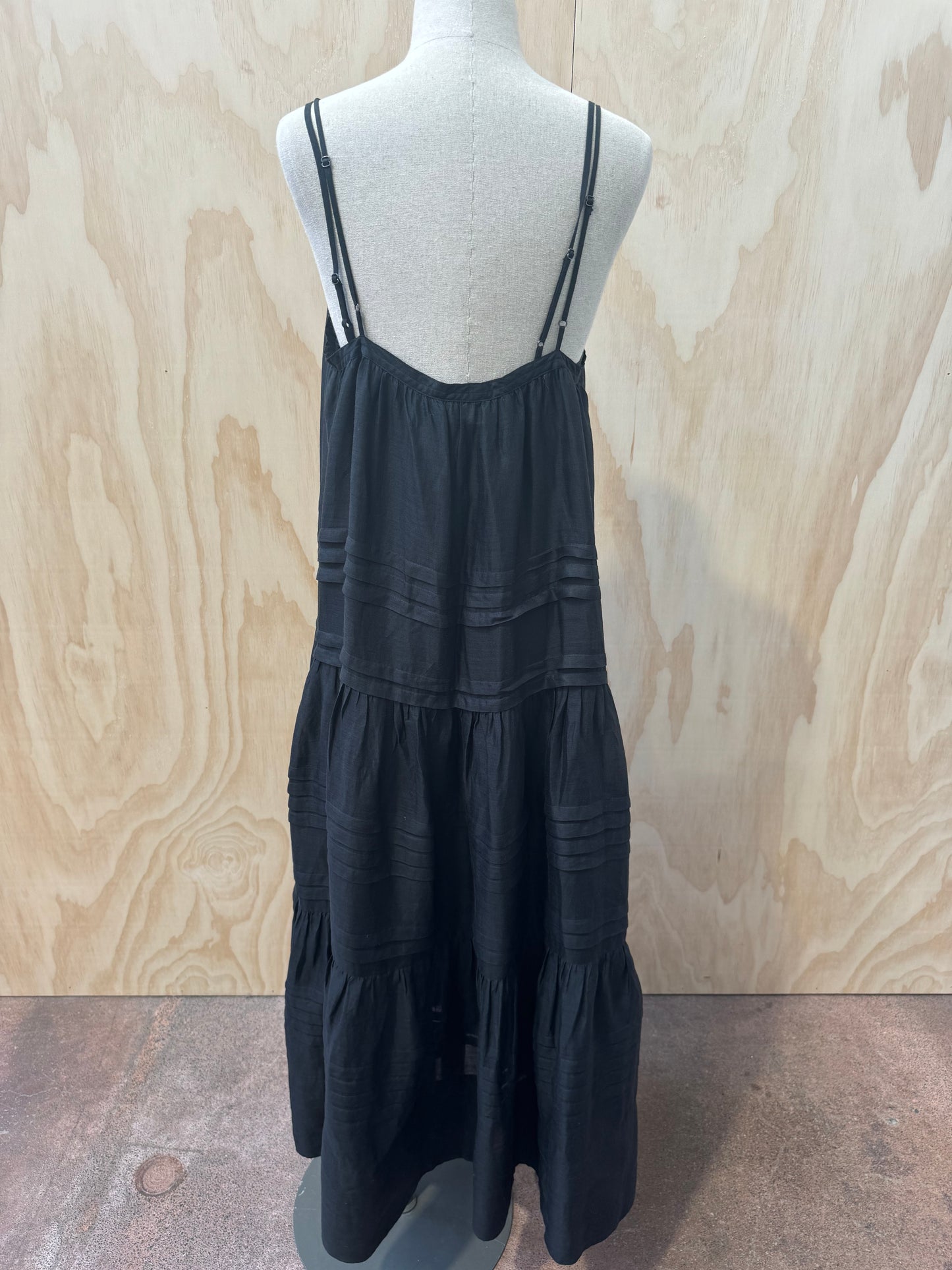 LEE MATHEWS GIGI CAMI BLACK DRESS - SIZE 3