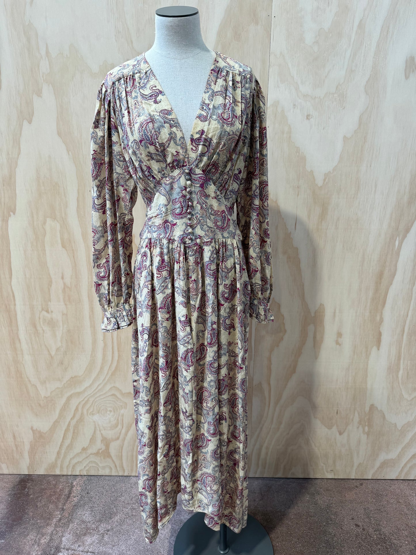 ISABEL MARANT PAISLEY MAXI DRESS - SIZE 38