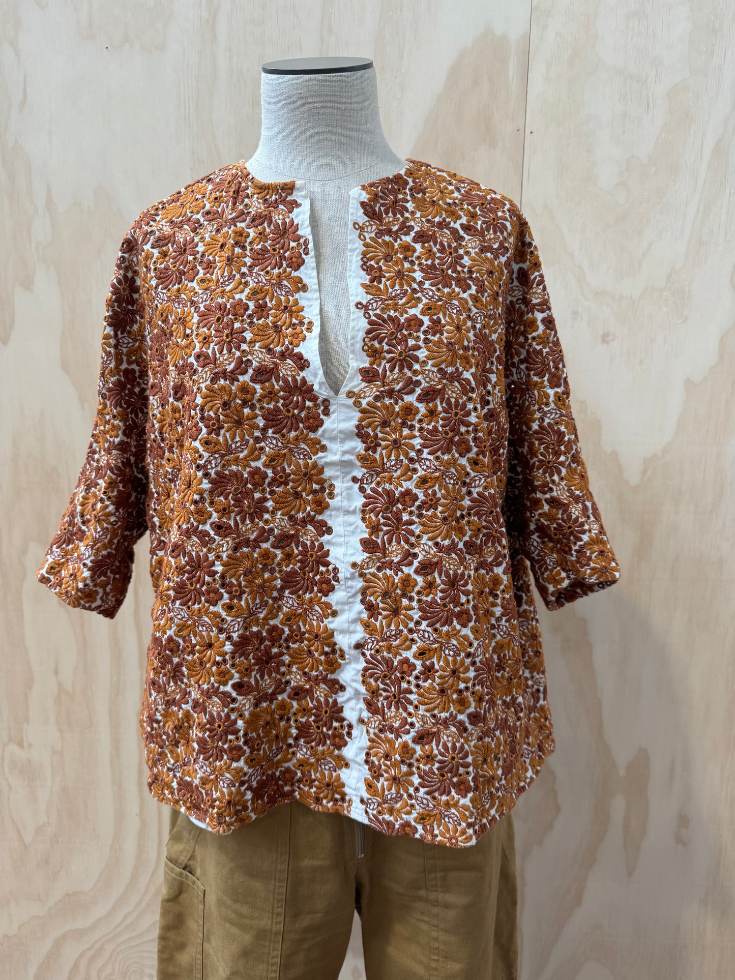 SCANLAN THEODORE ANGLAISE LACE BLOUSE - SIZE S/M