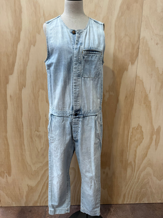 BASSIKE DENIM BOILER SUIT - SIZE M