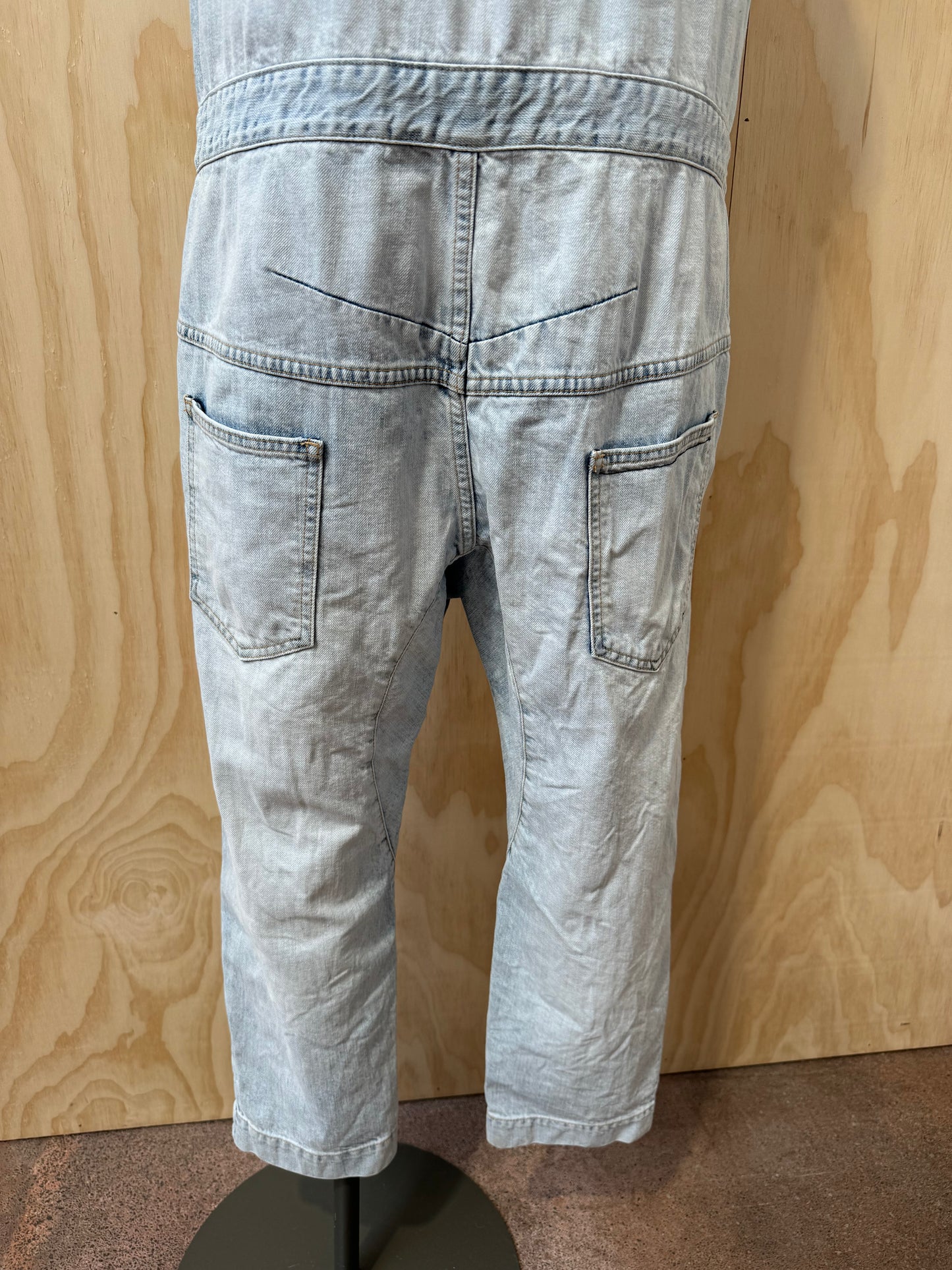 BASSIKE DENIM BOILER SUIT - SIZE M