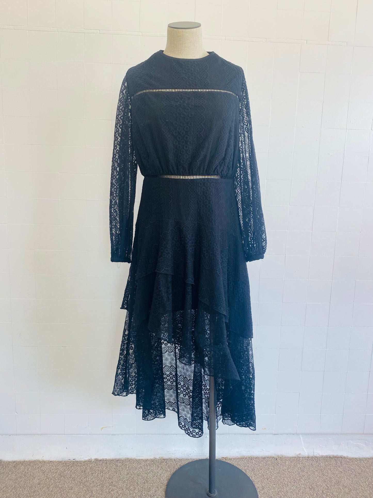 FINDERS NIGHTLIGHTS BLACK LACE DRESS - SIZE XL