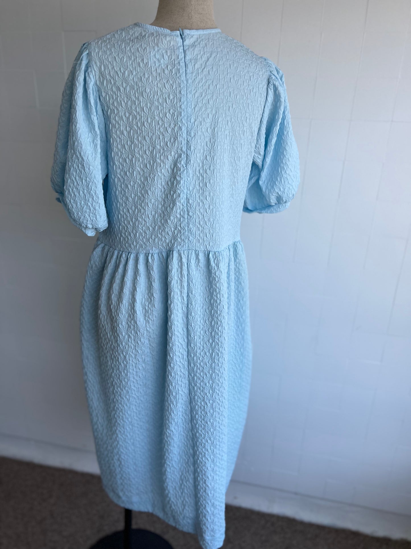 SECOND FEMALE BLUE LEAH  MIDI DRESS - SIZE S