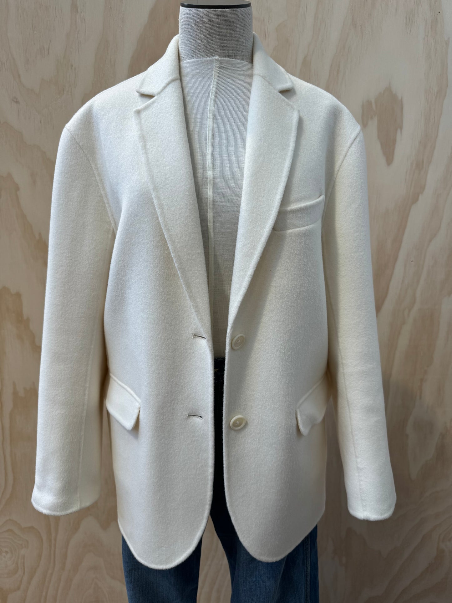 ANINE BING QUINN CASHMERE BLEND BLAZER  - SIZE S