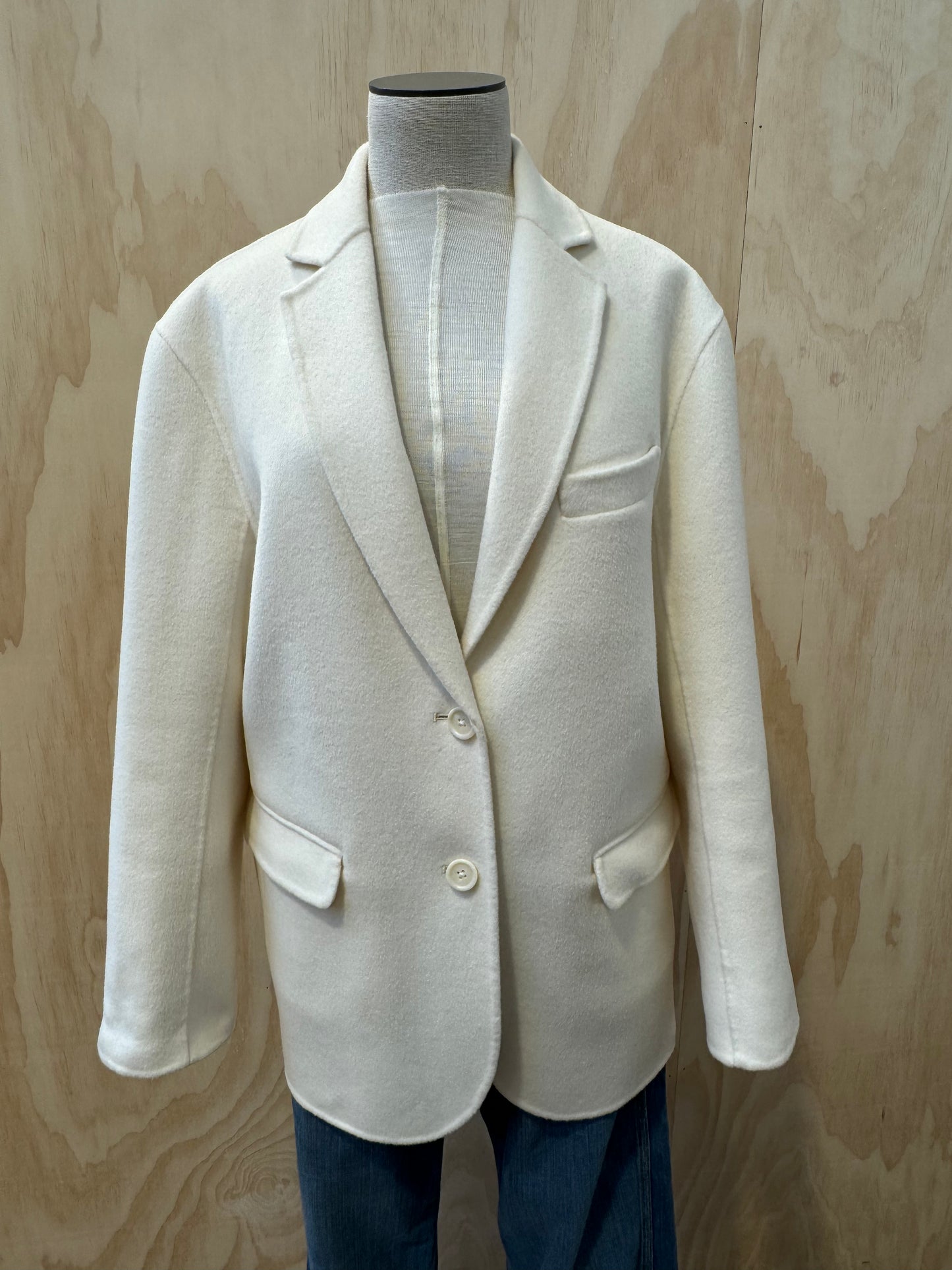 ANINE BING QUINN CASHMERE BLEND BLAZER  - SIZE S