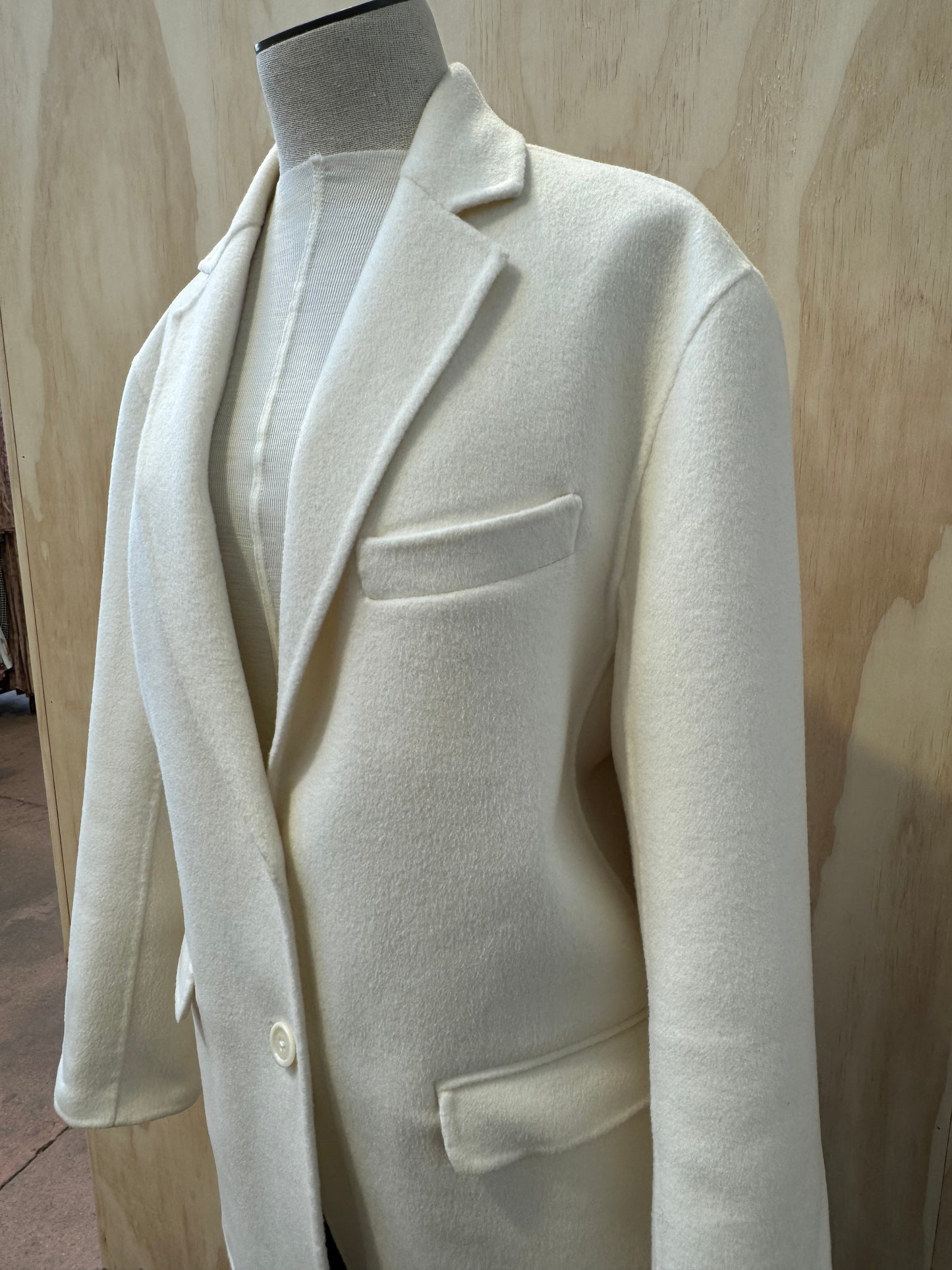 ANINE BING QUINN CASHMERE BLEND BLAZER  - SIZE S