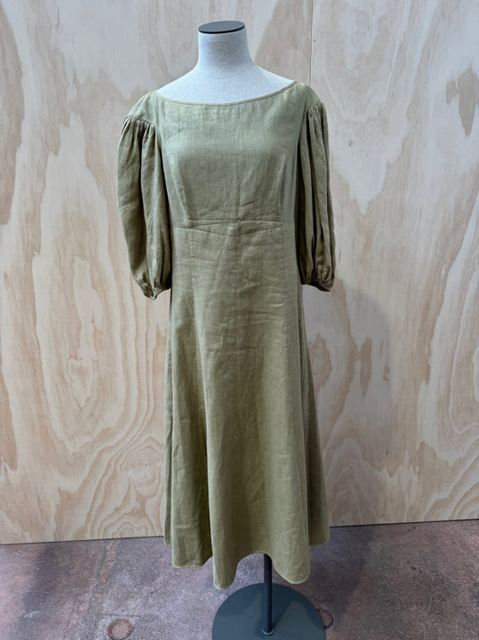 ZIMMERMANN LINEN MIDI DAY DRESS - SIZE 3