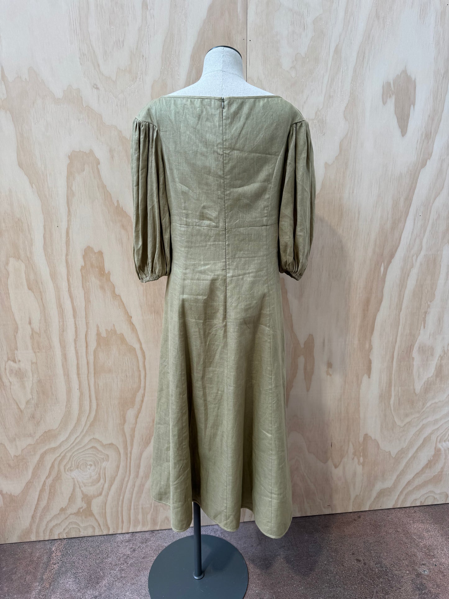 ZIMMERMANN LINEN MIDI DAY DRESS - SIZE 3