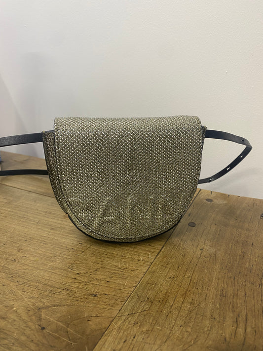 GANNI METALLIC LAMÉ SHOULDER BAG