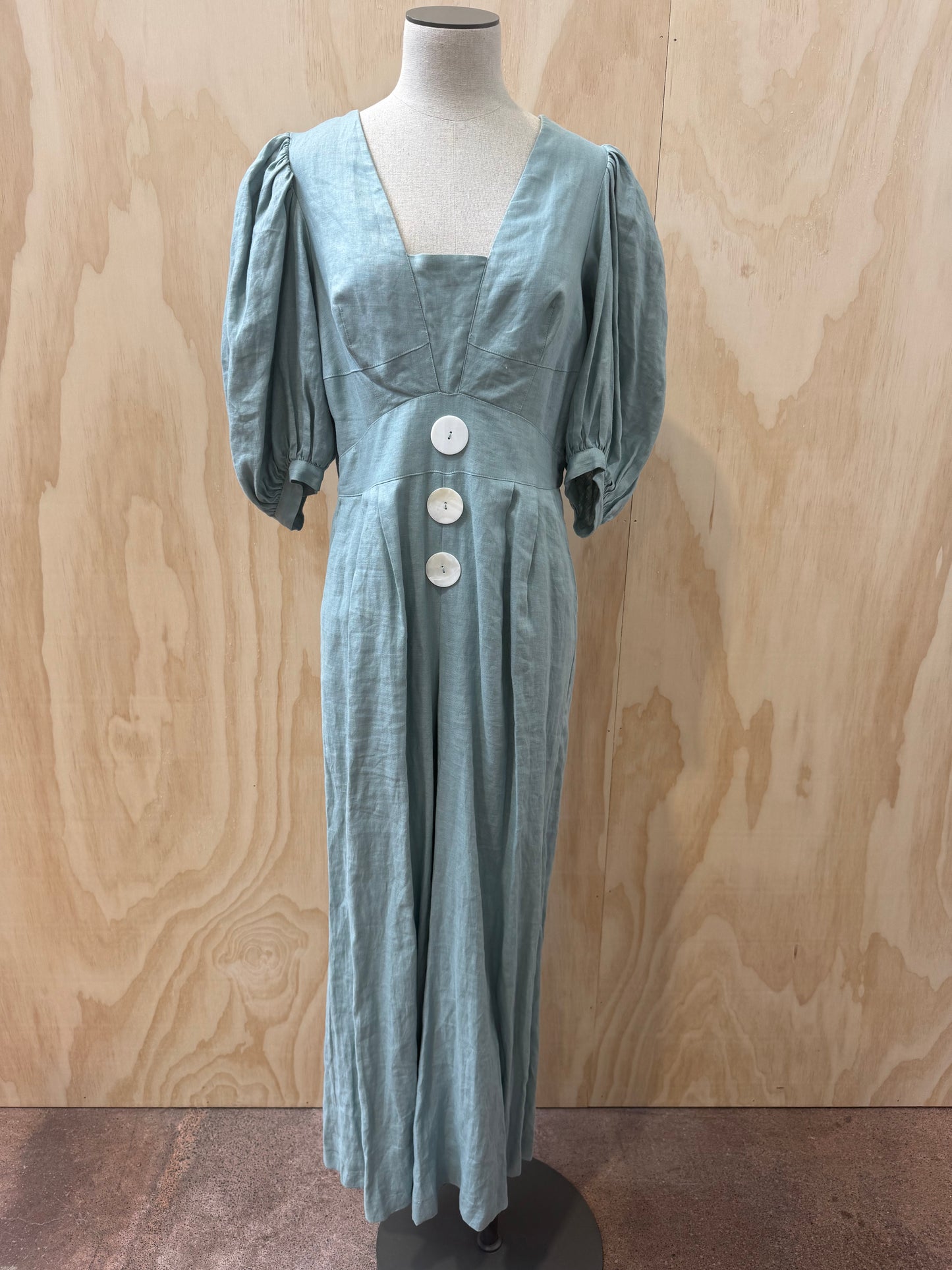 JOSLIN MARIEL LINEN JUMPSUIT - SIZE L