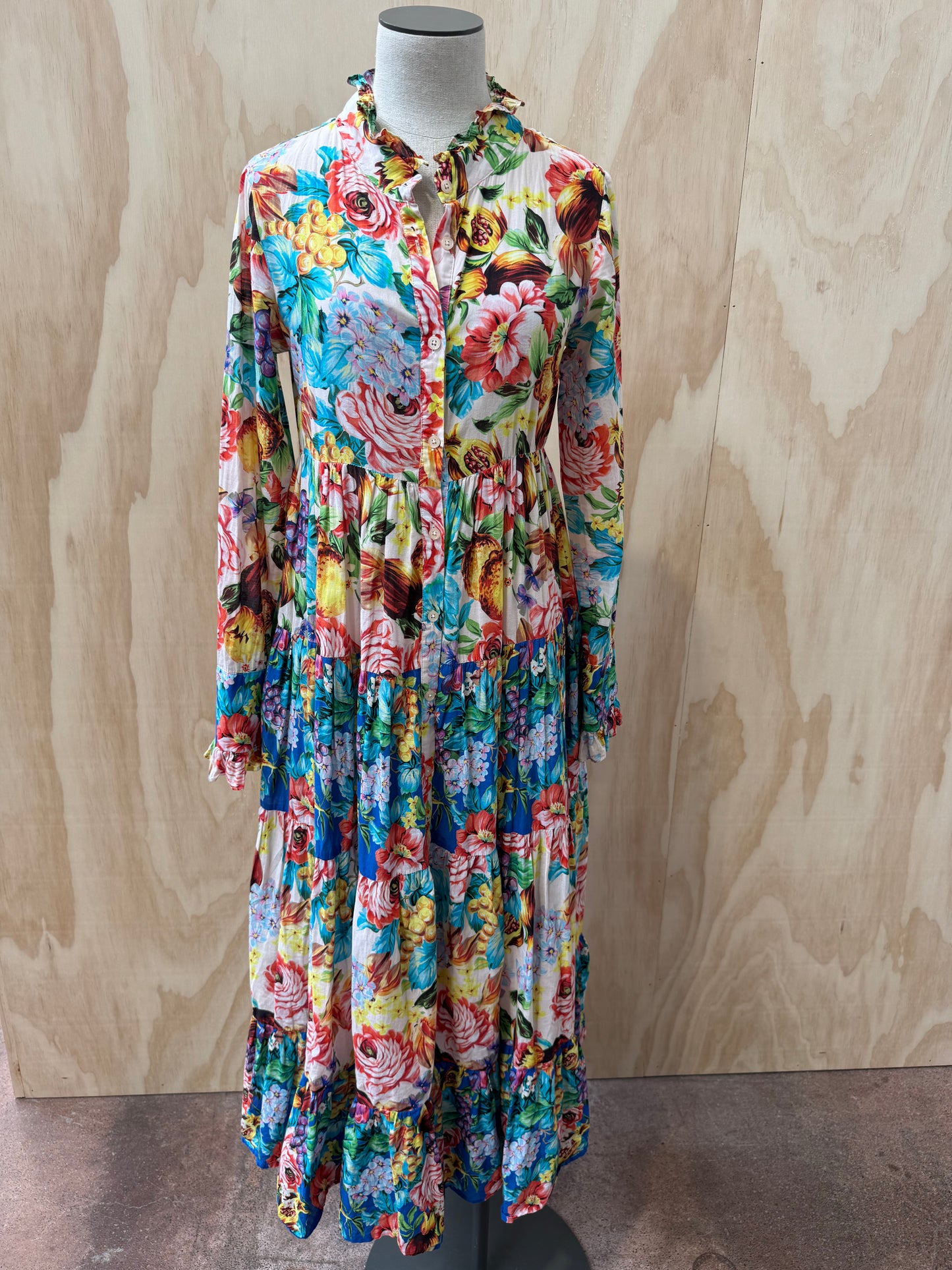 COOPER BY TRELISE COOPER BOLD FLORAL TIERED DRESS - SIZE XS