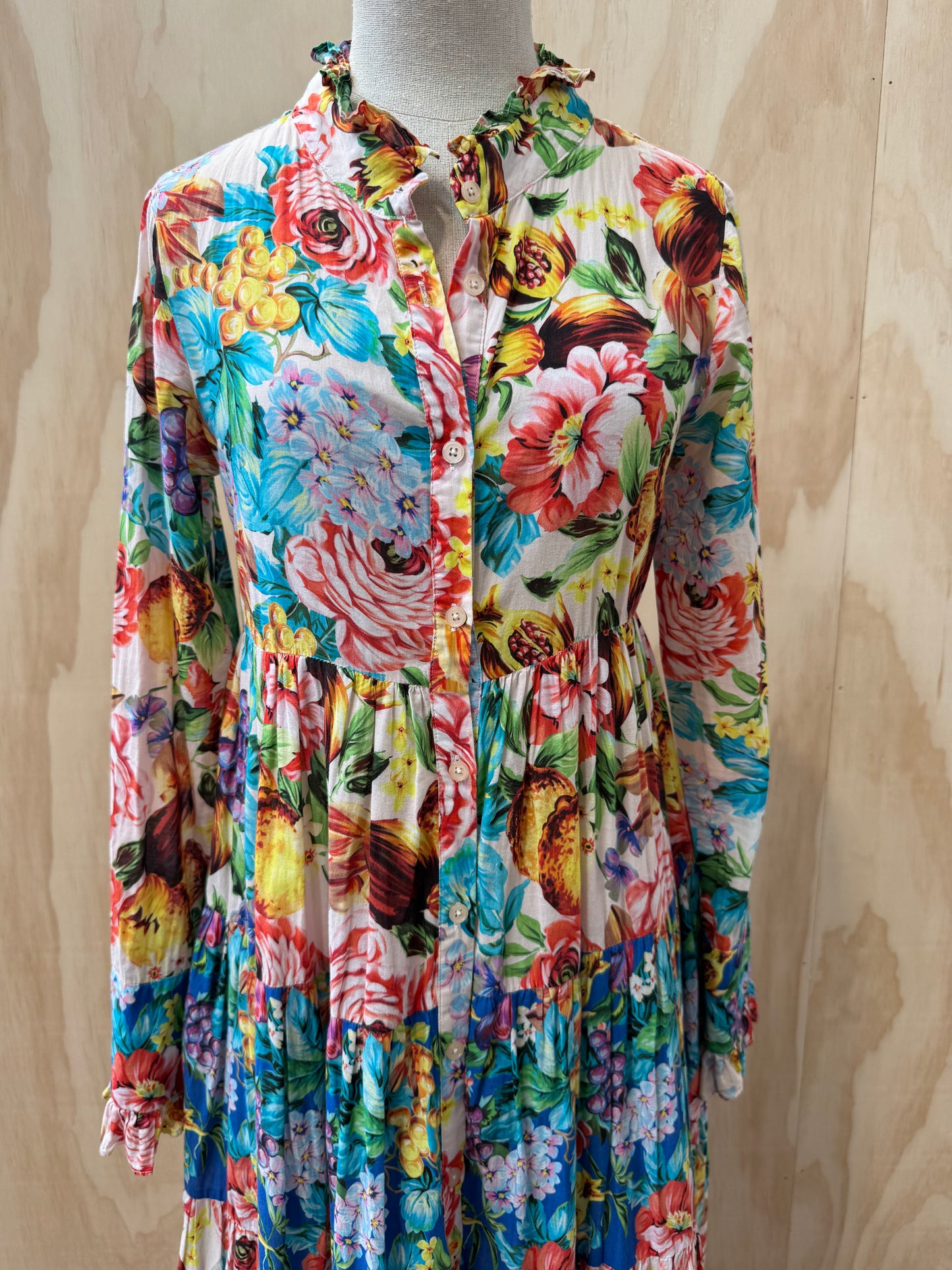 COOPER BY TRELISE COOPER BOLD FLORAL TIERED DRESS - SIZE XS