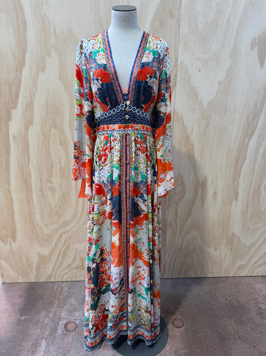 CAMILLA GEISHA GIRL KIMONO SLEEVE DRESS - SIZE M