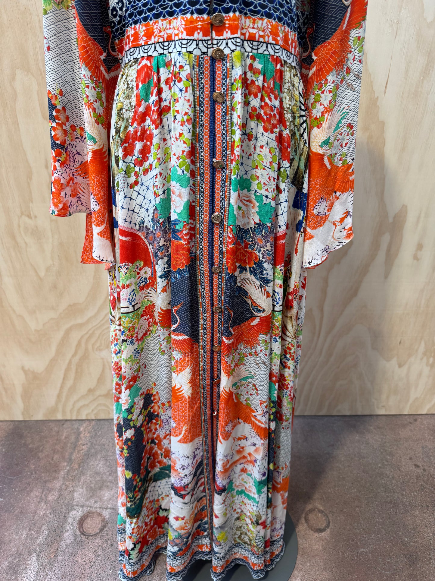 CAMILLA GEISHA GIRL KIMONO SLEEVE DRESS - SIZE M