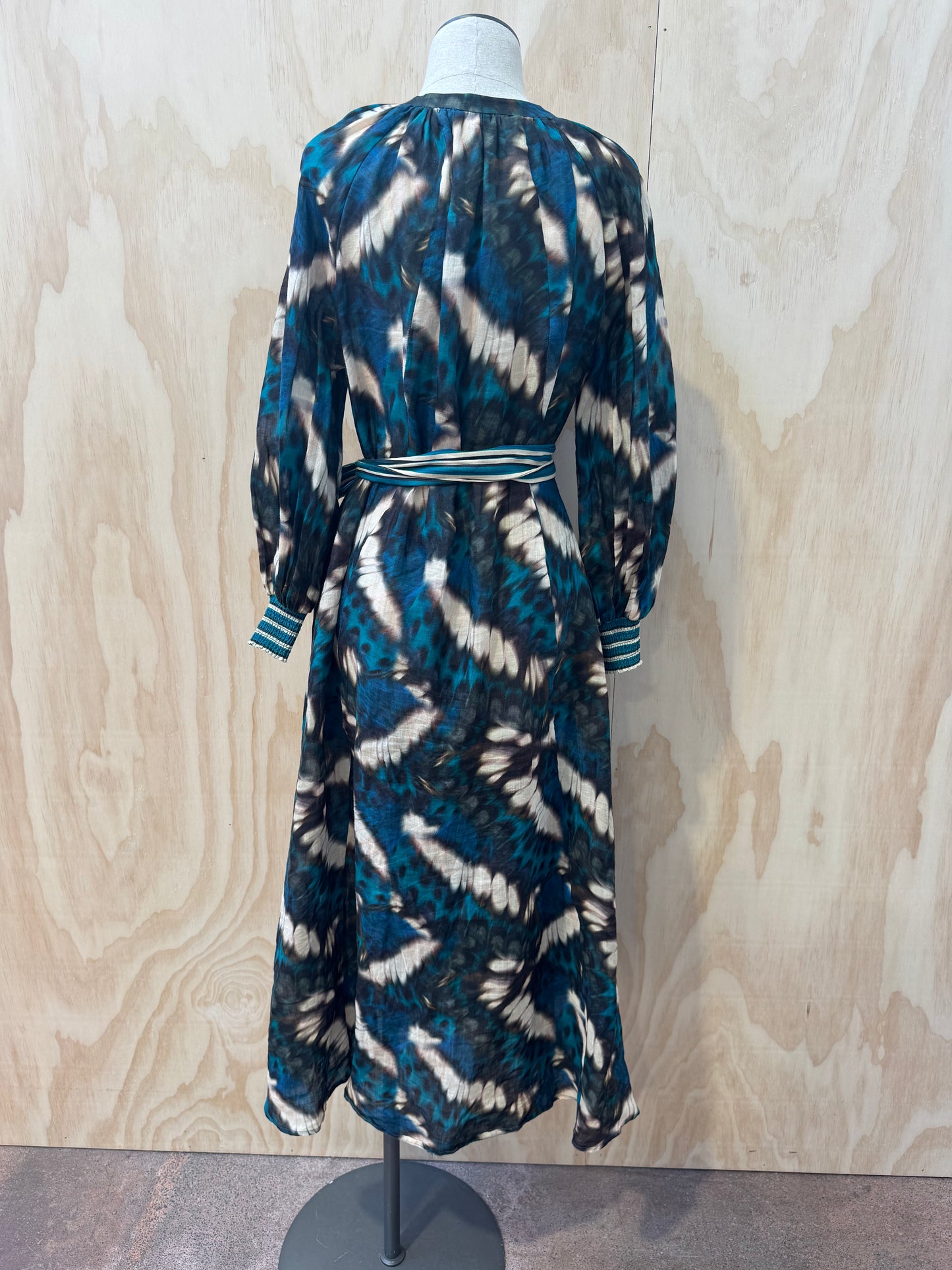 HUSK TIE DIE SHIRT MAXI DRESS - SIZE XS