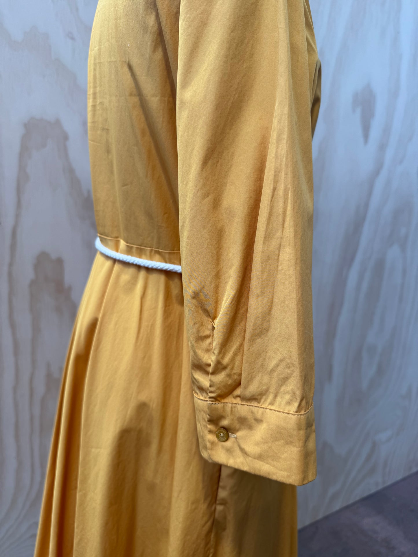 MAX MARA MUSTARD SHIRT DRESS - SIZE 12