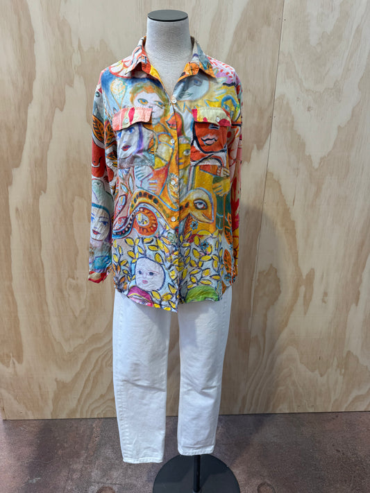 KIP&CO X MIRKA MORA SILK SHIRT - SIZE 8