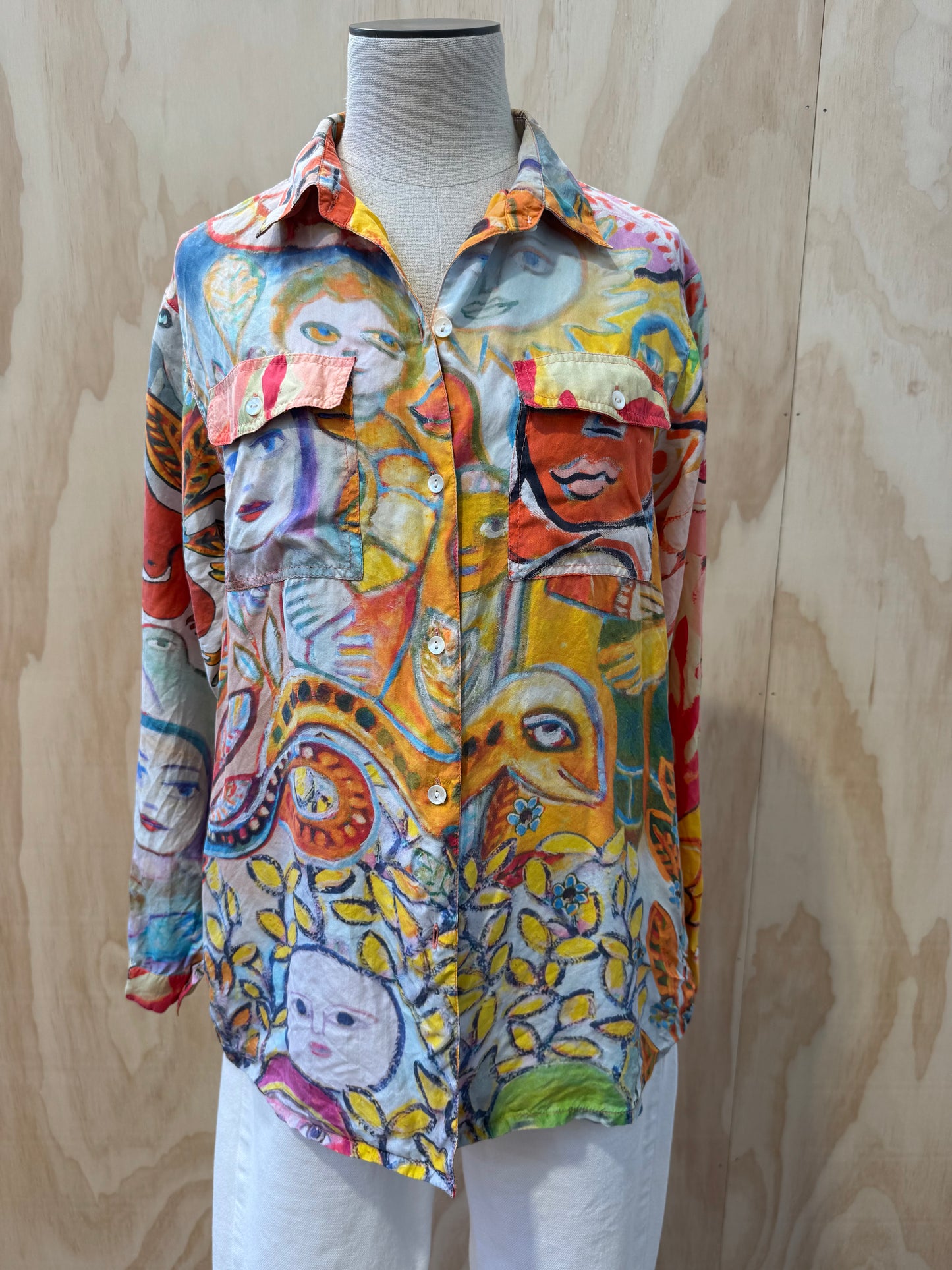 KIP&CO X MIRKA MORA SILK SHIRT - SIZE 8