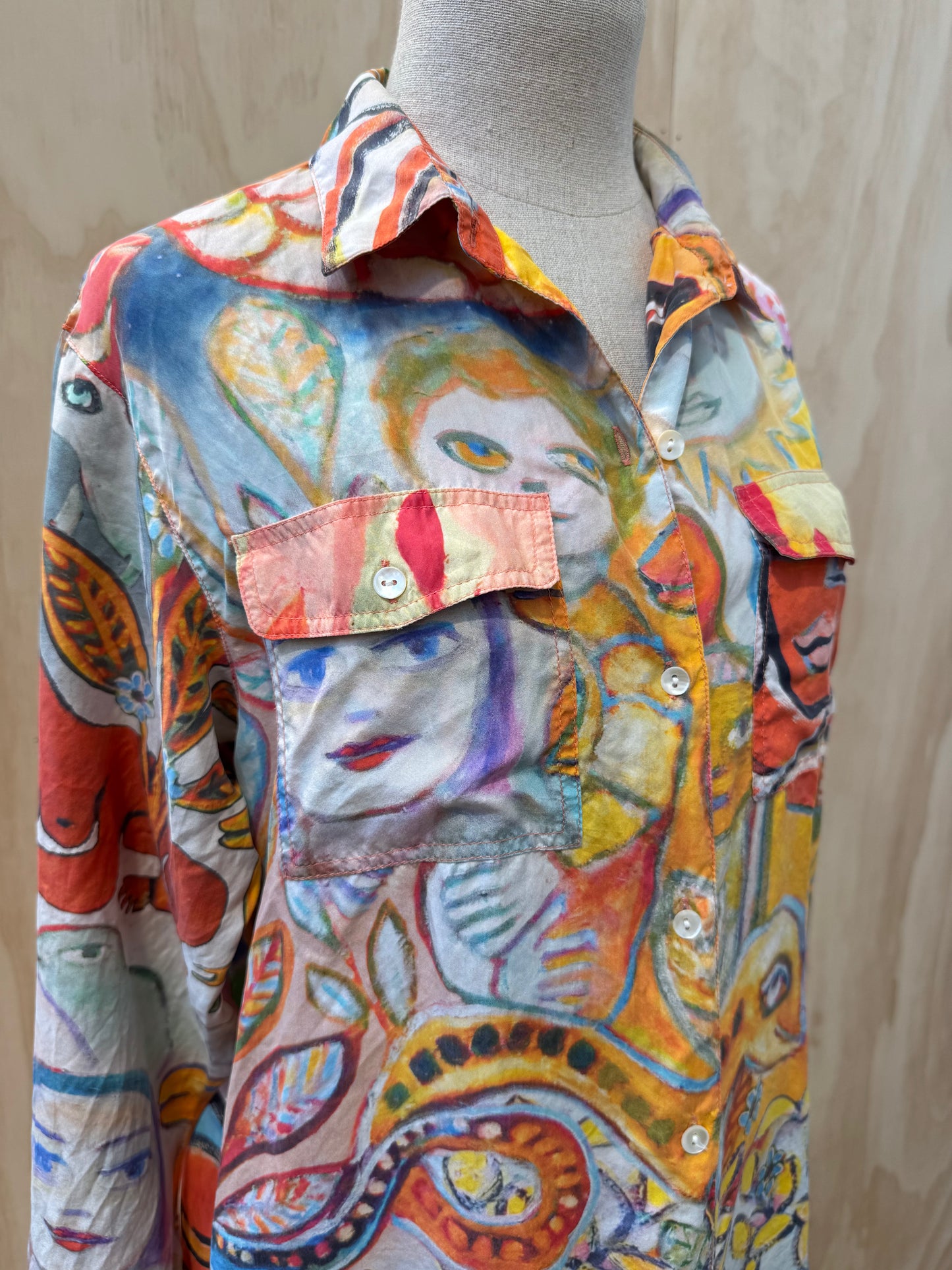 KIP&CO X MIRKA MORA SILK SHIRT - SIZE 8