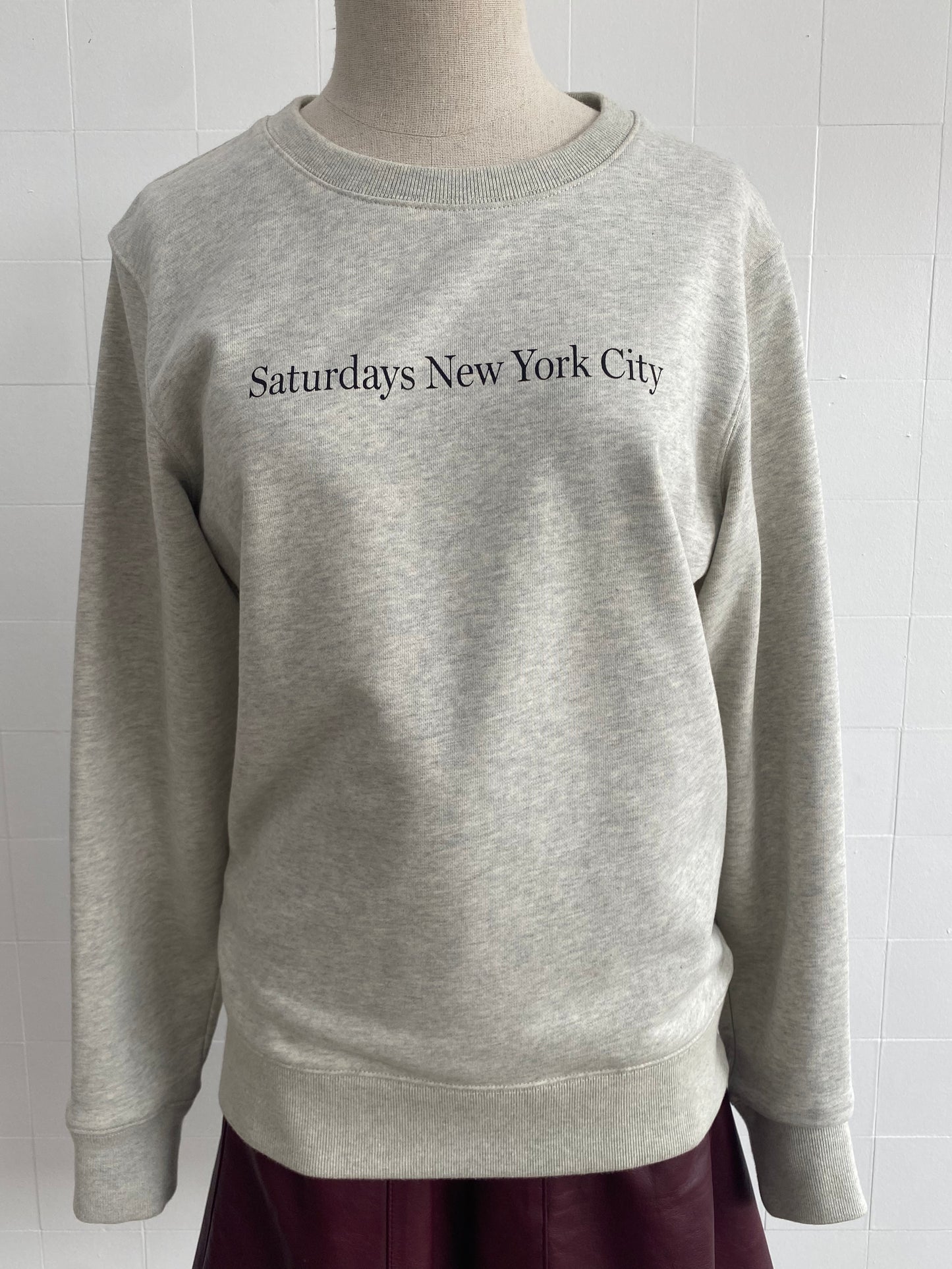 SATURDAYS NEW YORK CITY GREY SWEATER - SIZE S