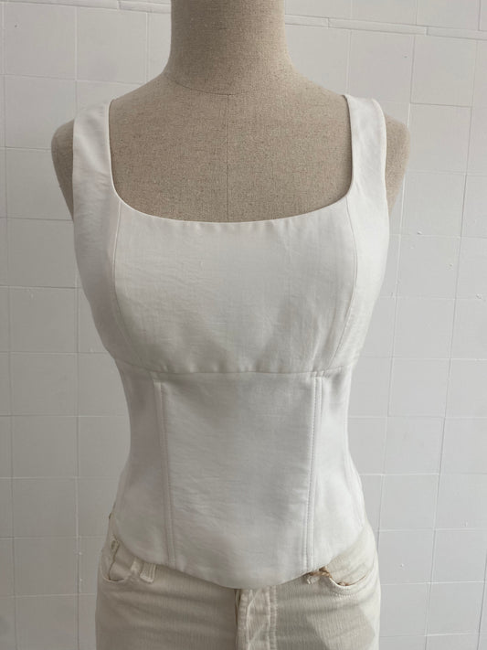 VIKTORIA & WOODS UTOPIA TOP IN IVORY - SIZE 6