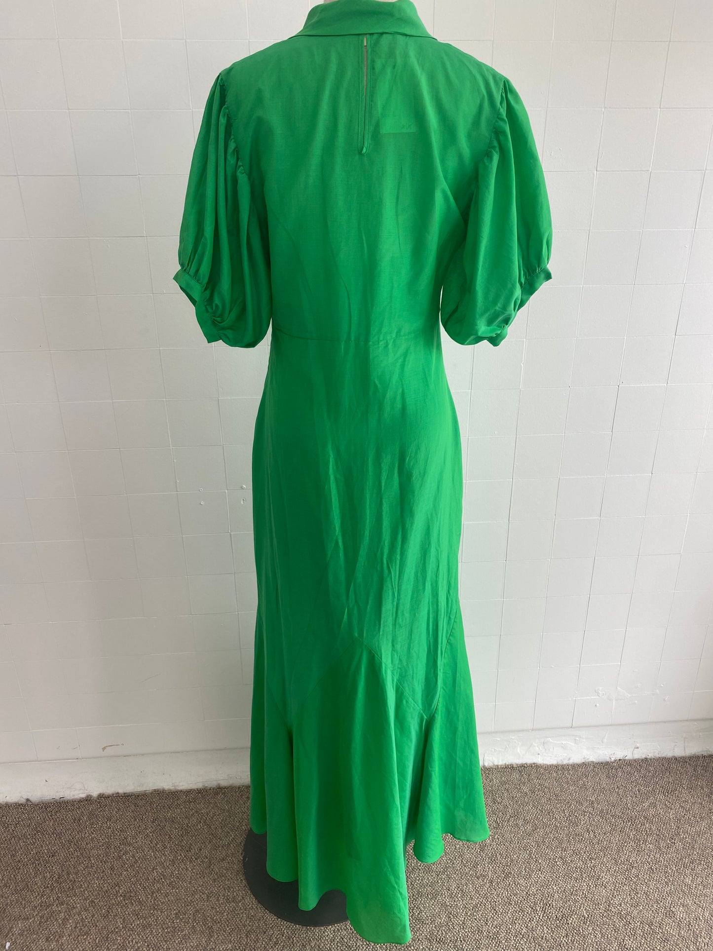 LUUDA GREEN MAXI SHIRT DRESS - SIZE L