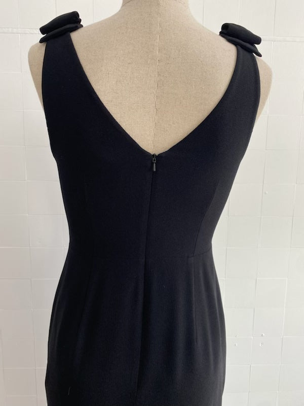 ZIMMERMANN BLACK SLEEVELESS DRESS WITH BOWS - SIZE 2 (SIZE 12)