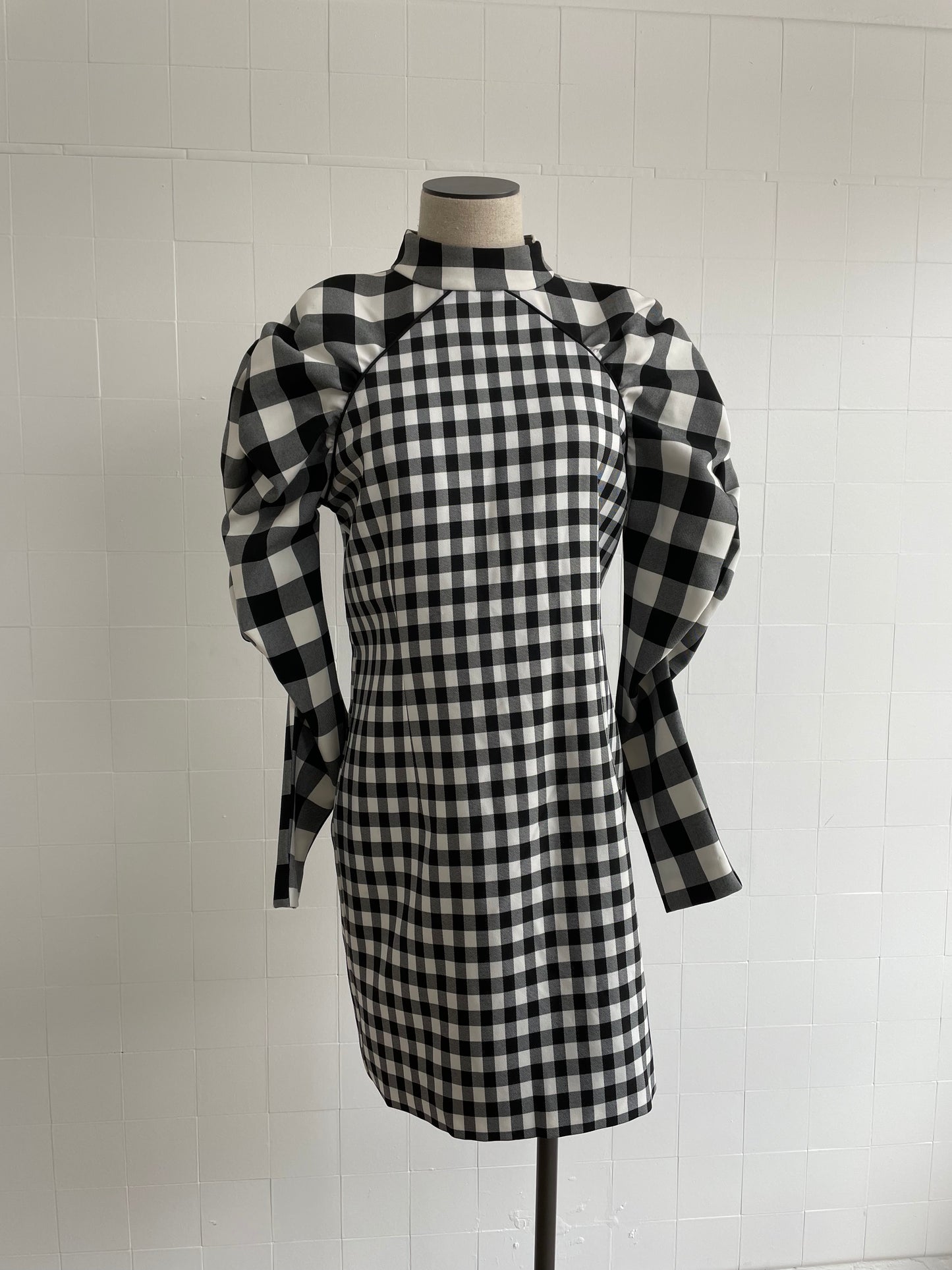 MOSSMAN CROSS CHECK MINI DRESS - SIZE 14