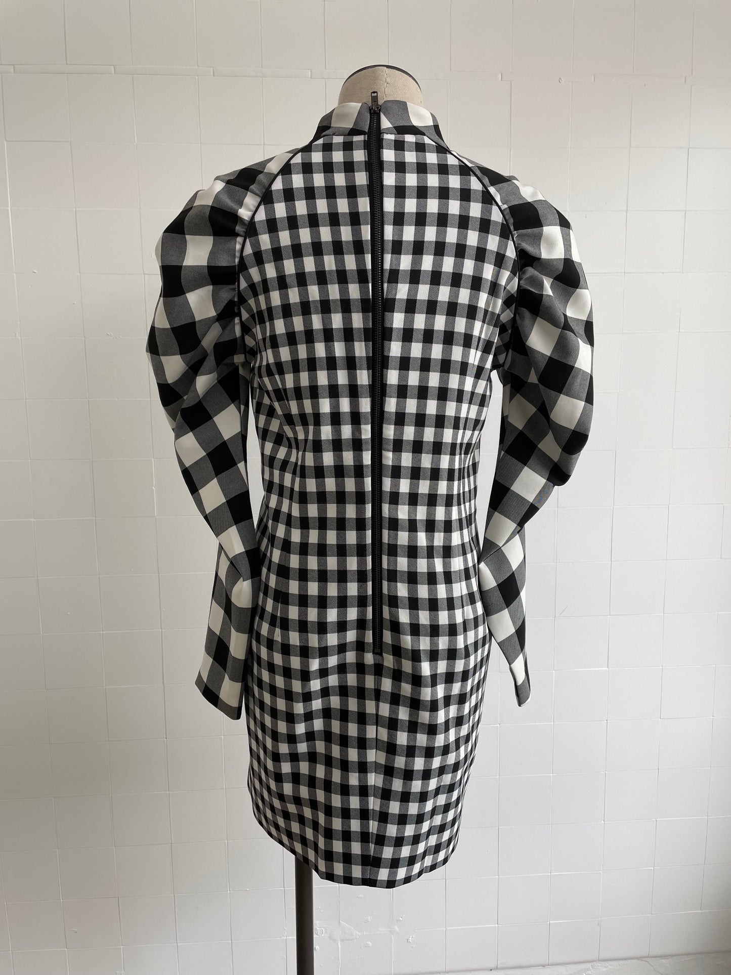 MOSSMAN CROSS CHECK MINI DRESS - SIZE 14