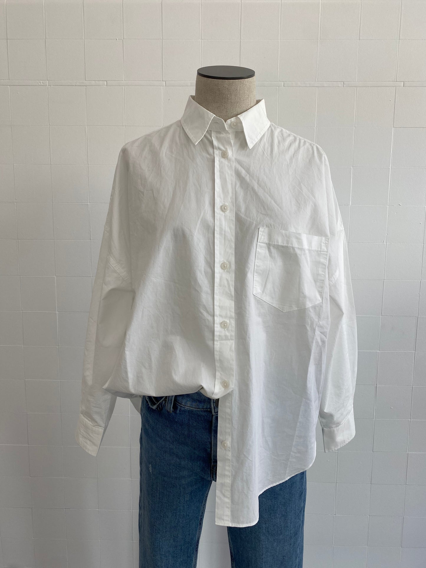 LMND WHITE COTTON SHIRT - SIZE S