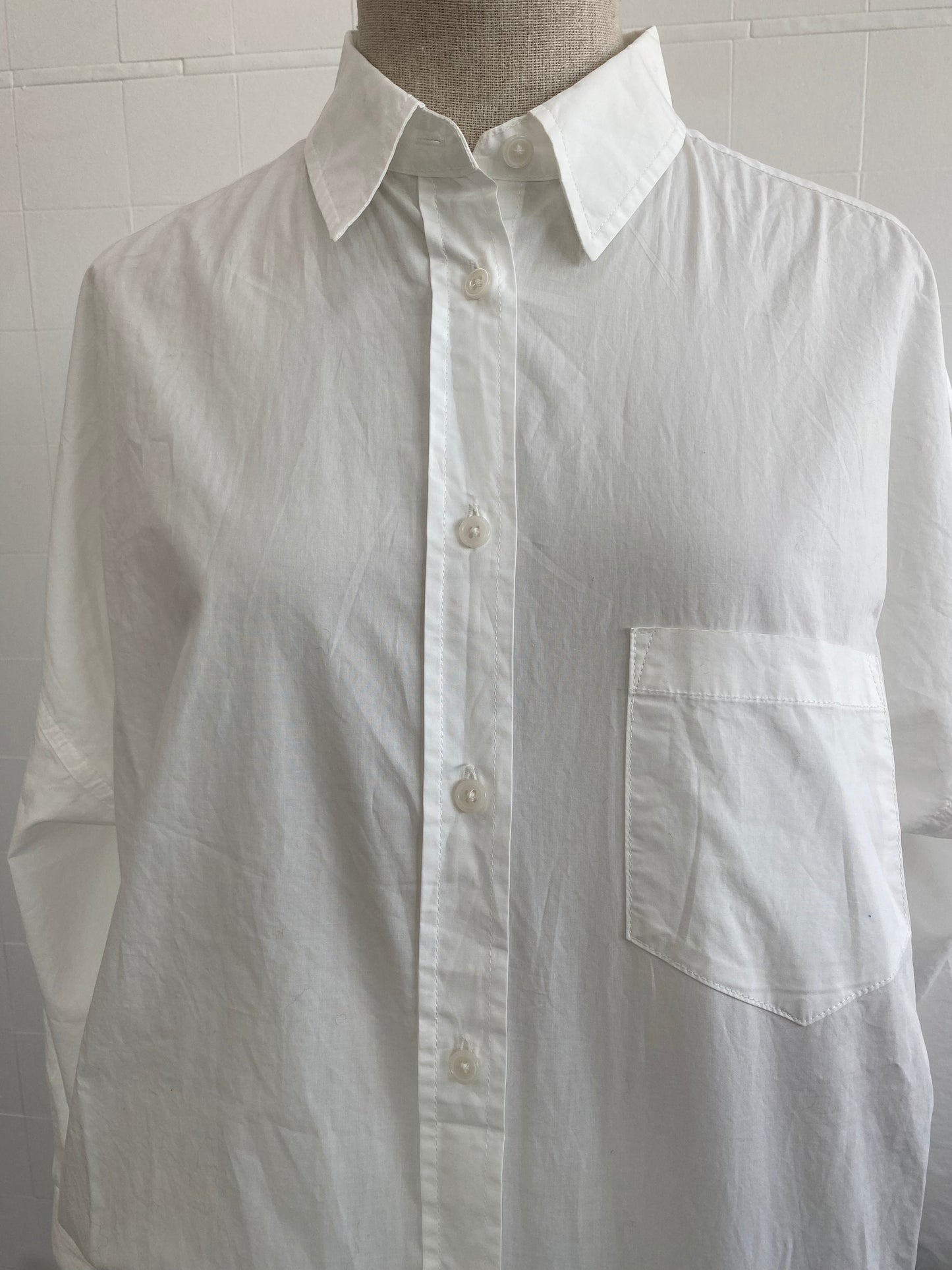 LMND WHITE COTTON SHIRT - SIZE S