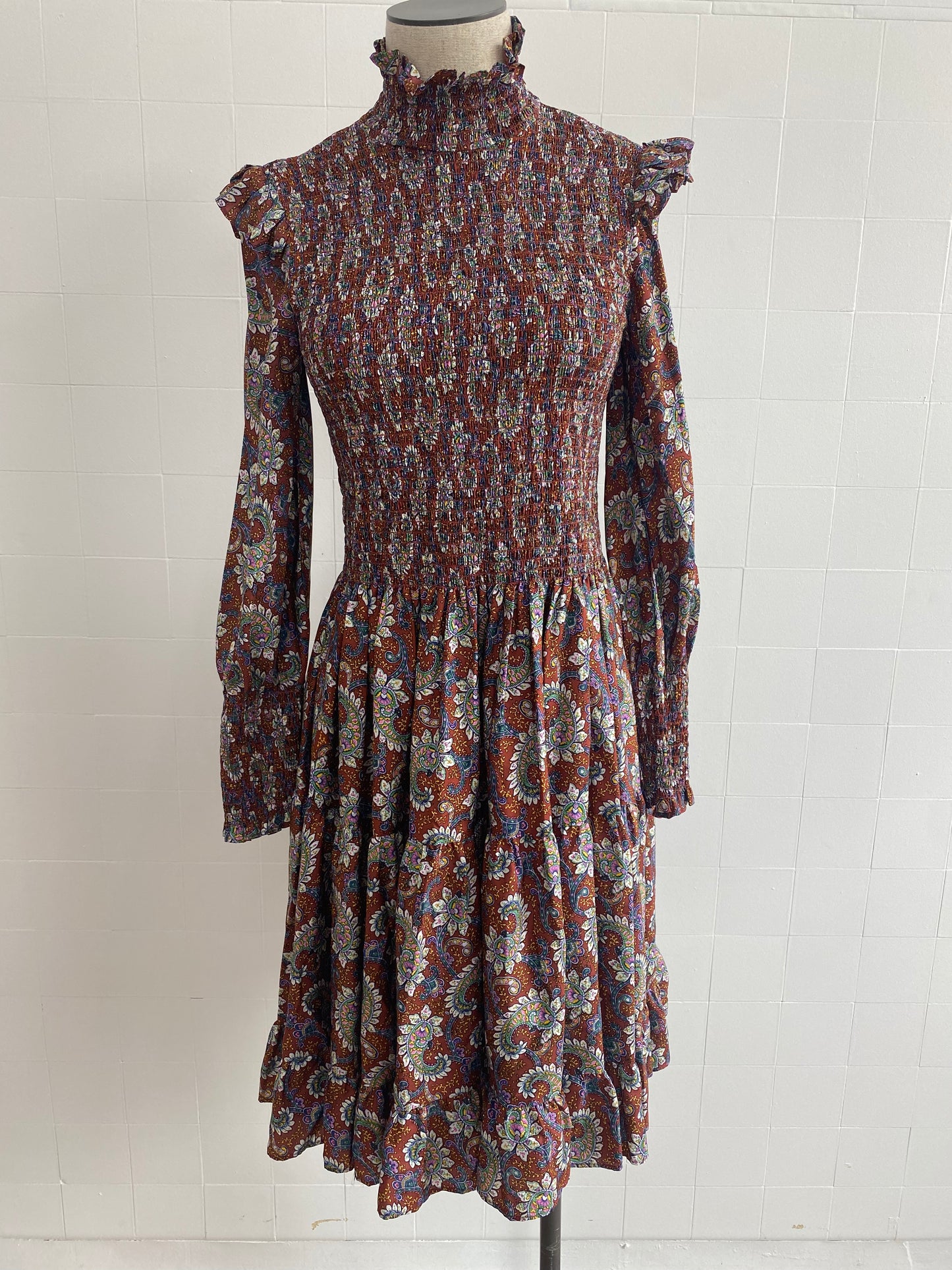 SCANLAN THEODORE PAISLEY DRESS - SIZE 6